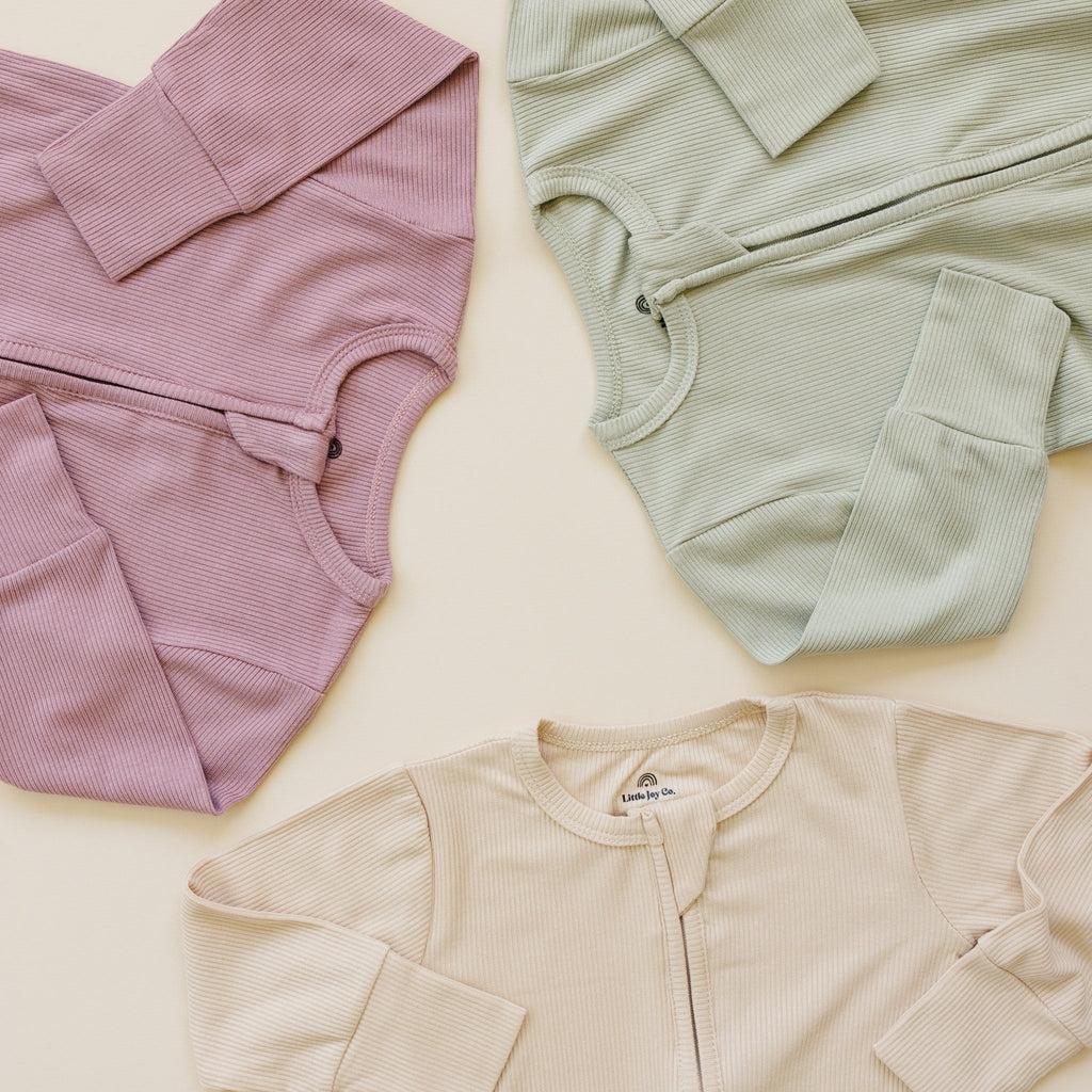 Solid Ribbed Bamboo Zippy Romper - more colors - Shop Avnu
