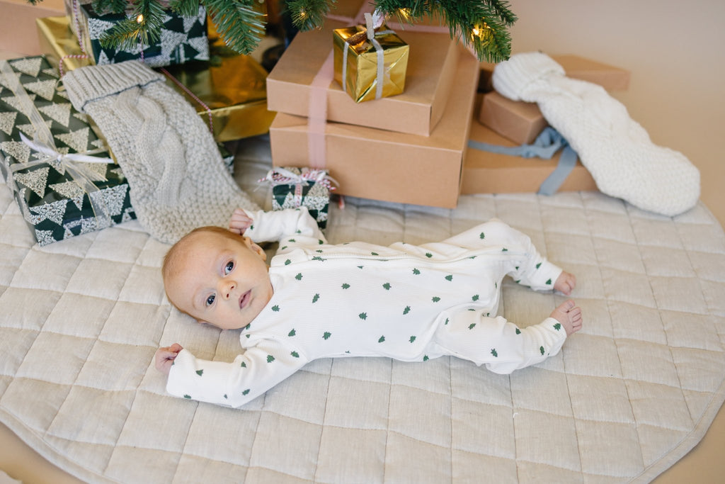 Tiny Trees Ribbed Bamboo Zippy Pajamas - Shop Avnu