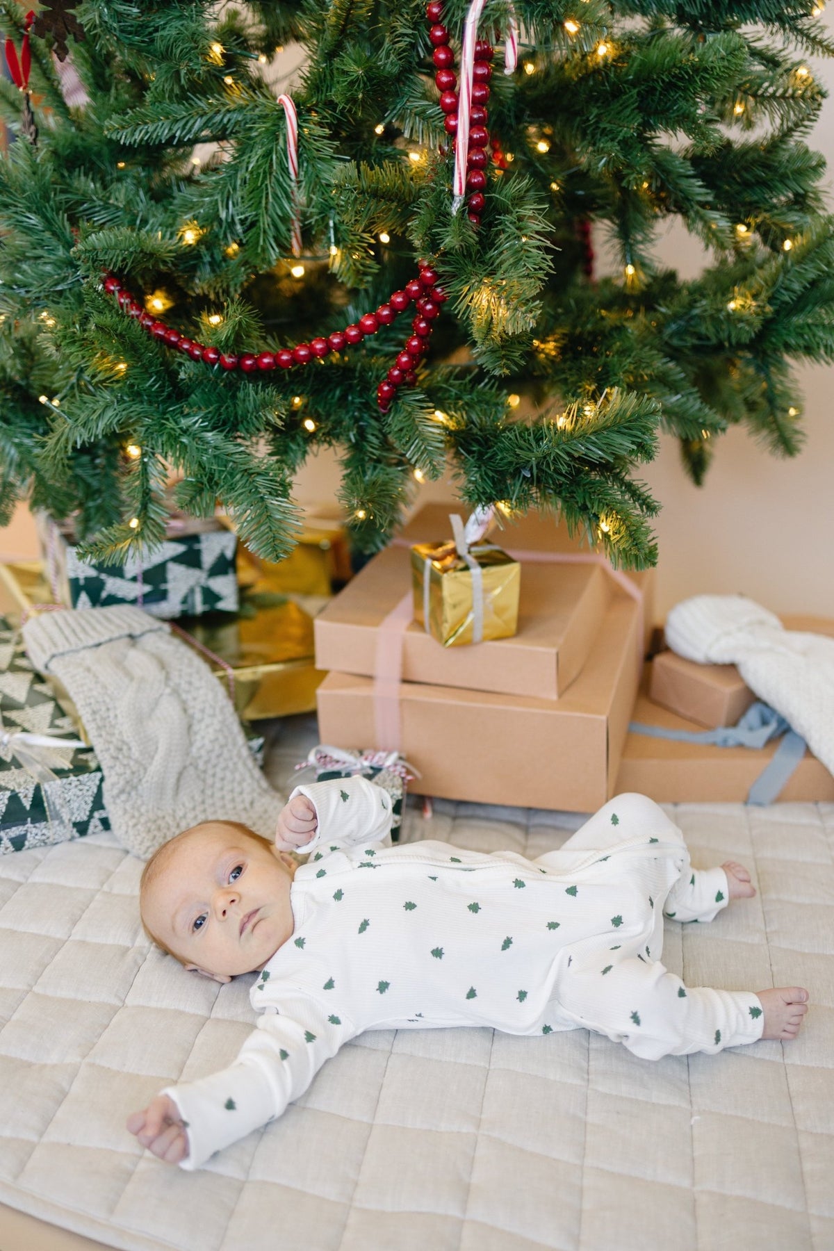 Tiny Trees Ribbed Bamboo Zippy Pajamas - Shop Avnu