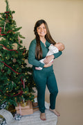Women's Green Emerald Bamboo Christmas Pajamas - Shop Avnu