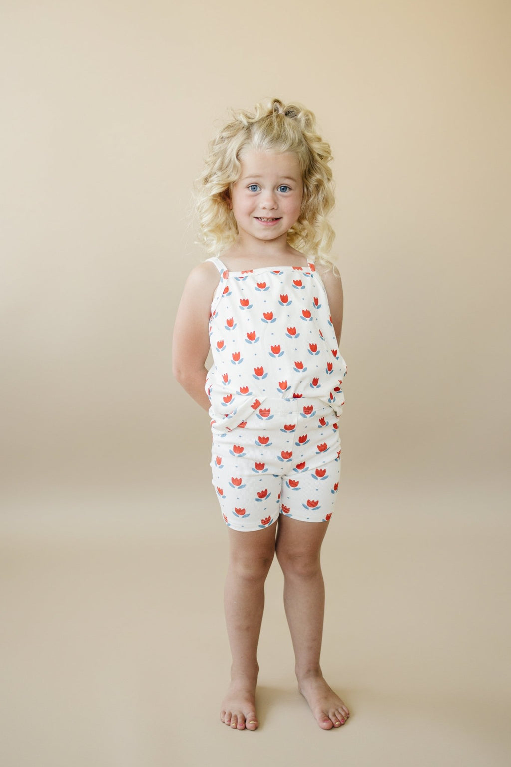 Red White & Blue Tulip Ribbed Bamboo 2pc Tank Set - Shop Avnu