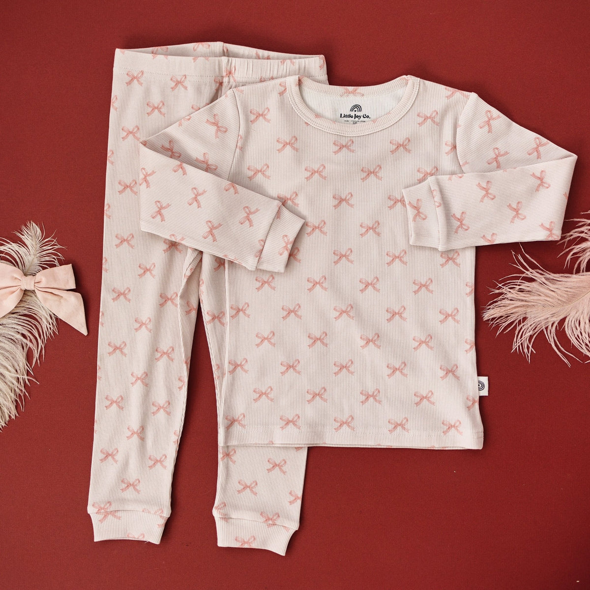 Blushing Bows 2pc Bamboo Pajamas - Shop Avnu