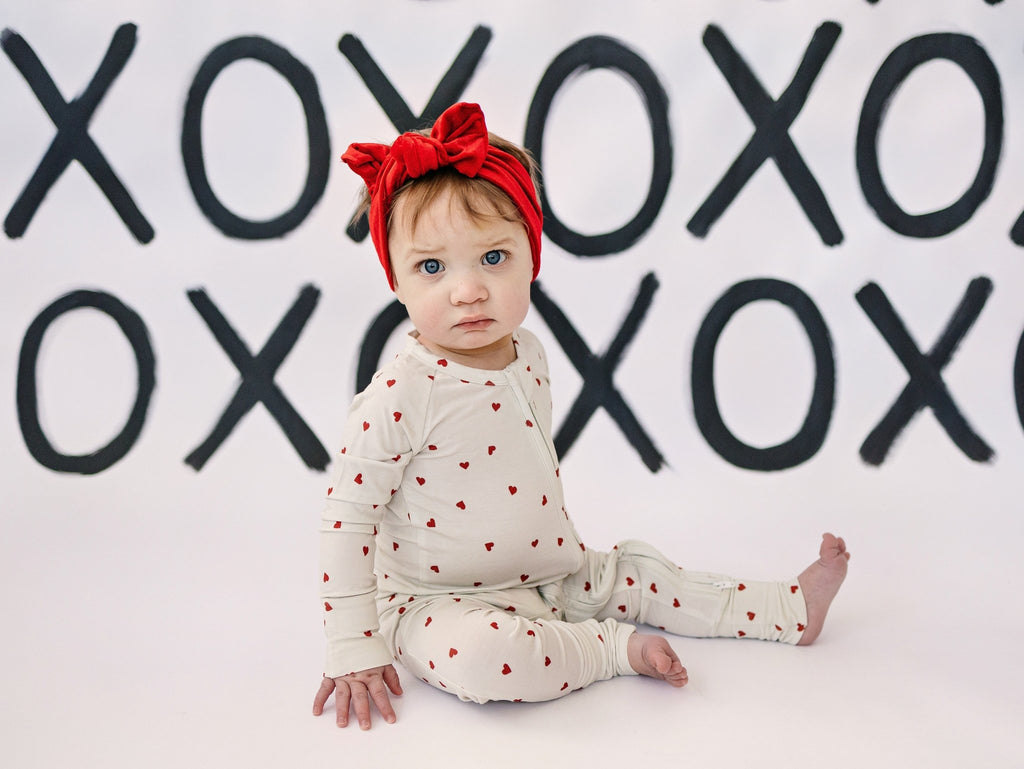 Tiny Hearts Bamboo Zippy Pajamas - Shop Avnu