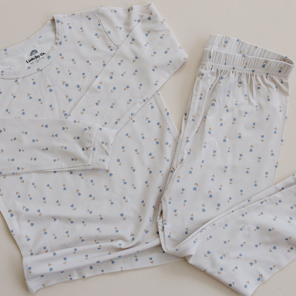 Tiny Tulips 2pc Bamboo Pajamas - Shop Avnu