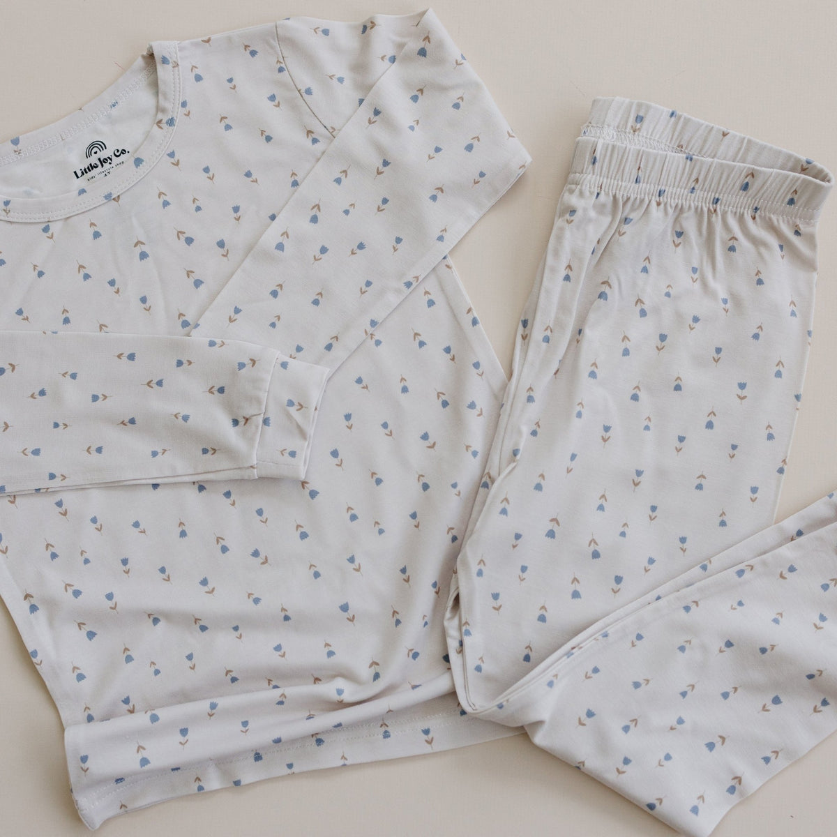 Tiny Tulips 2pc Bamboo Pajamas - Shop Avnu