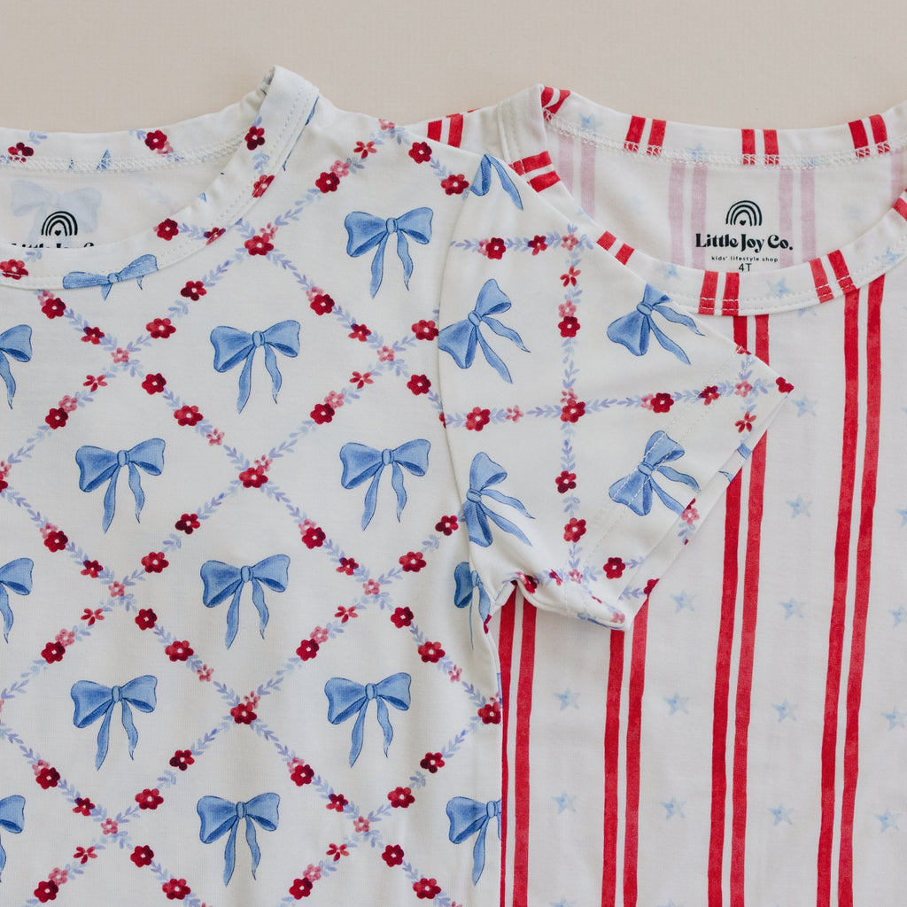 Red White & Bows 2pc Bamboo Pajamas - Shop Avnu