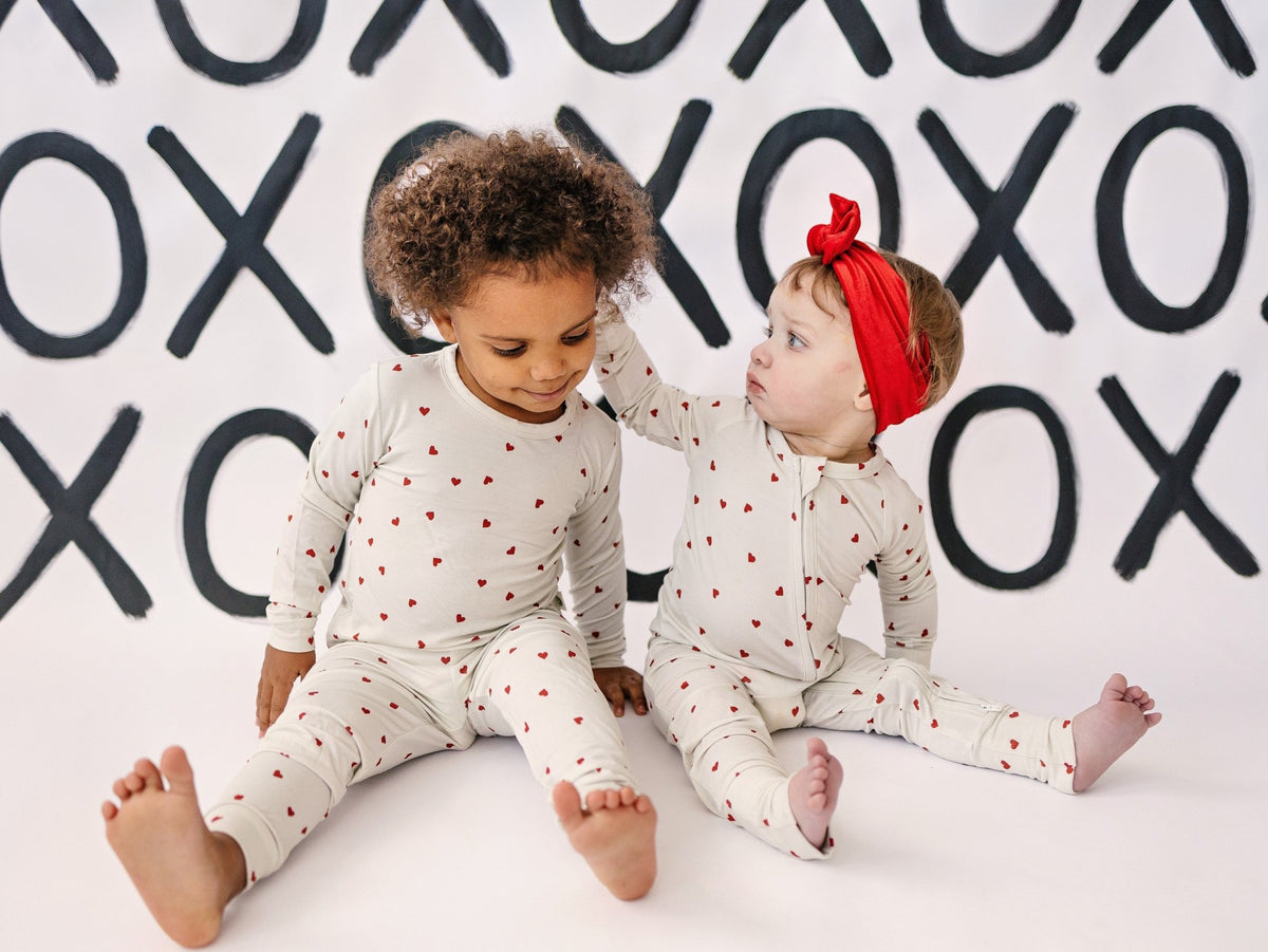 Tiny Hearts 2pc Bamboo Pajamas - Shop Avnu