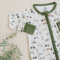 Tiny Tractors Bamboo Zippy Pajamas - Shop Avnu