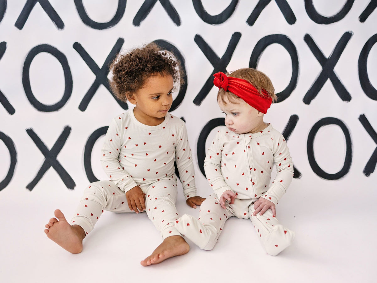Tiny Hearts 2pc Bamboo Pajamas - Shop Avnu