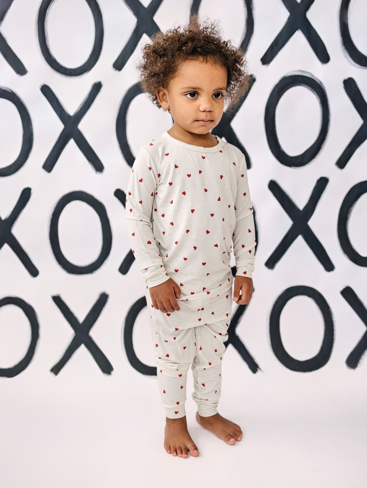 Tiny Hearts 2pc Bamboo Pajamas - Shop Avnu