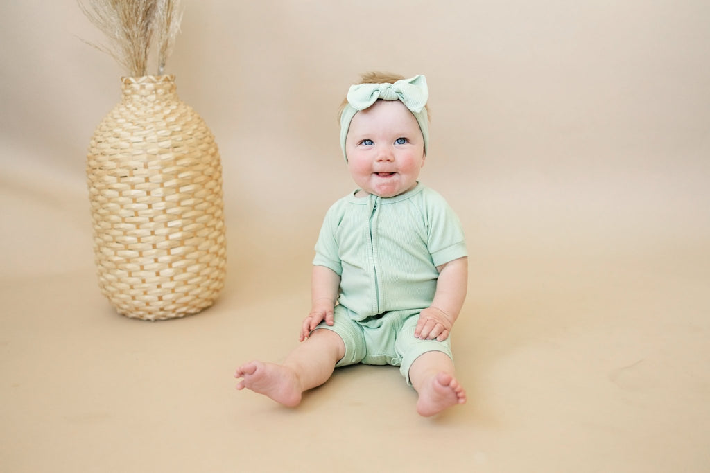Solid Ribbed Bamboo Shorty Romper - more colors - Shop Avnu