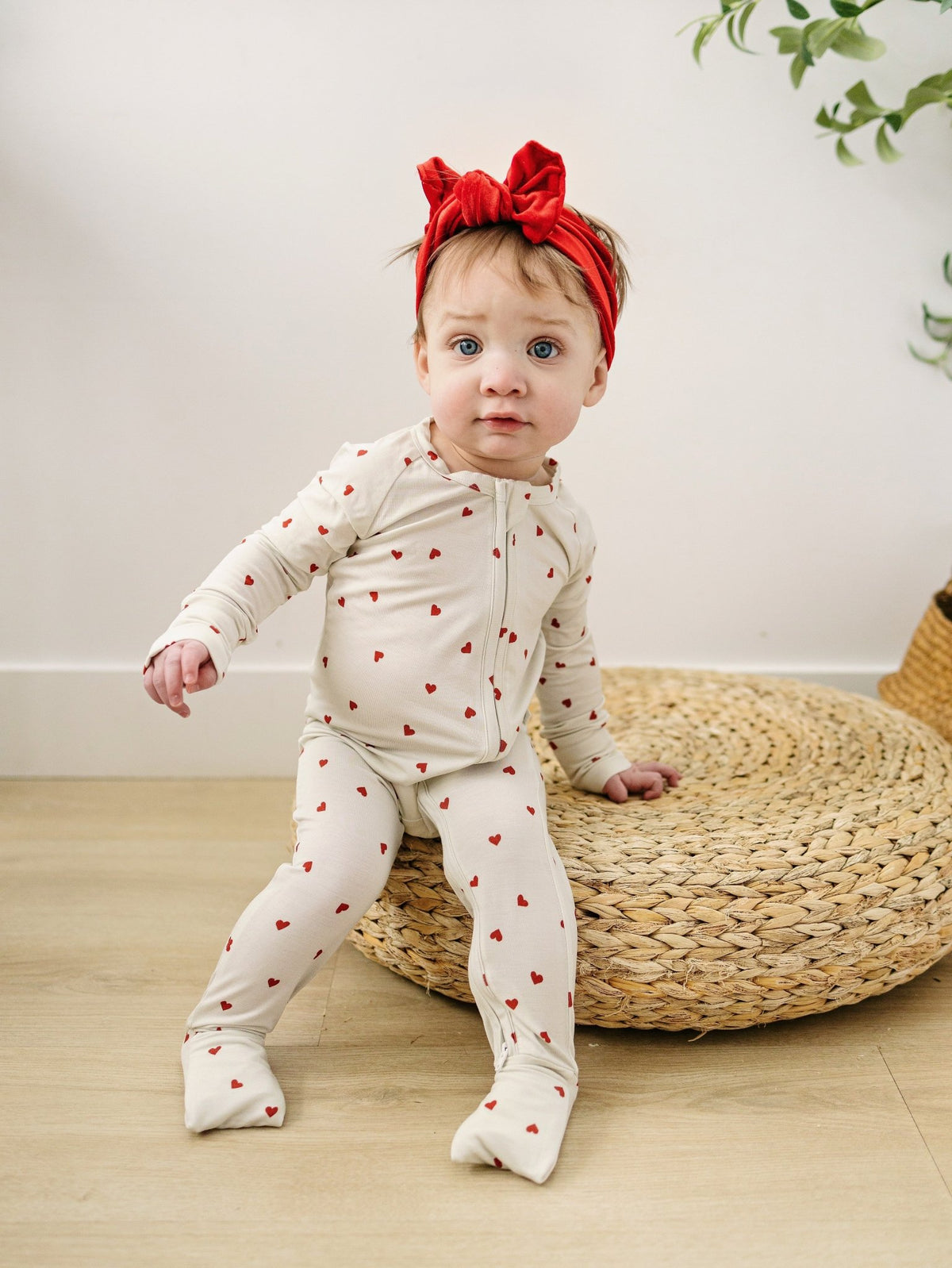 Tiny Hearts Bamboo Zippy Pajamas - Shop Avnu