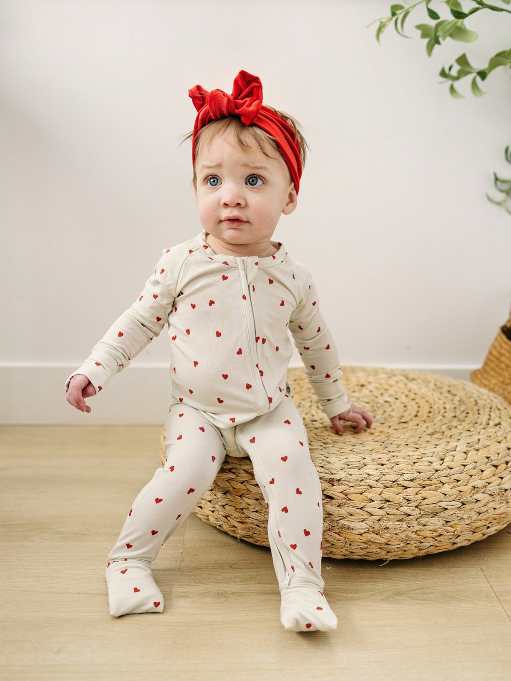 Tiny Hearts Bamboo Zippy Pajamas - Shop Avnu