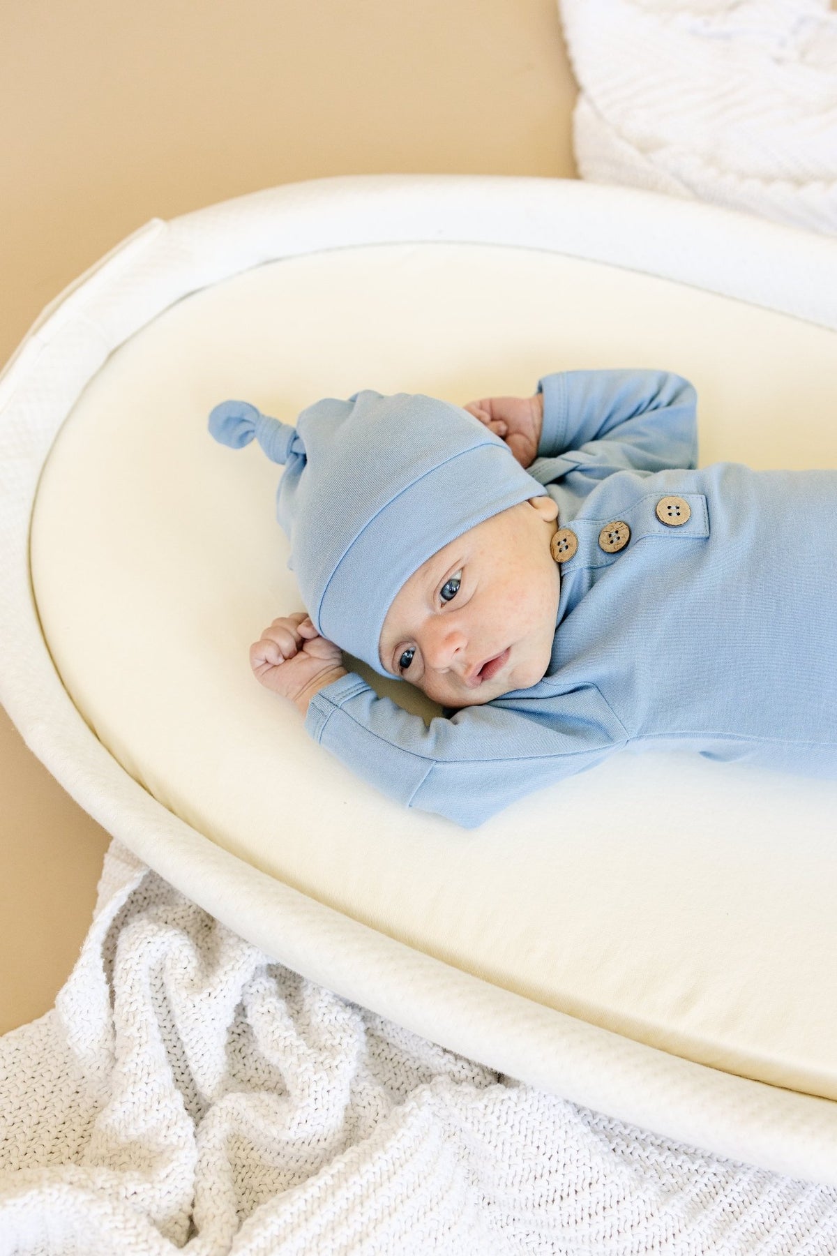 Newborn Bamboo Gown & Hat Set - Shop Avnu