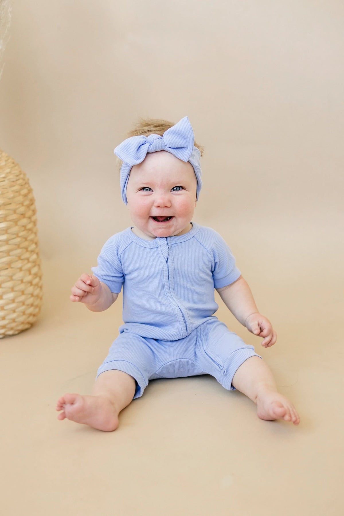Solid Ribbed Bamboo Shorty Romper - more colors - Shop Avnu