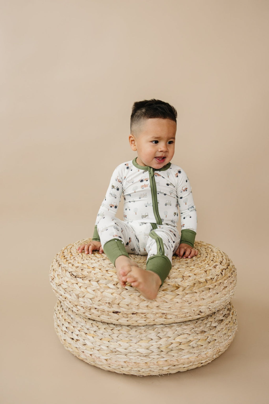 Tiny Tractors Bamboo Zippy Pajamas - Shop Avnu