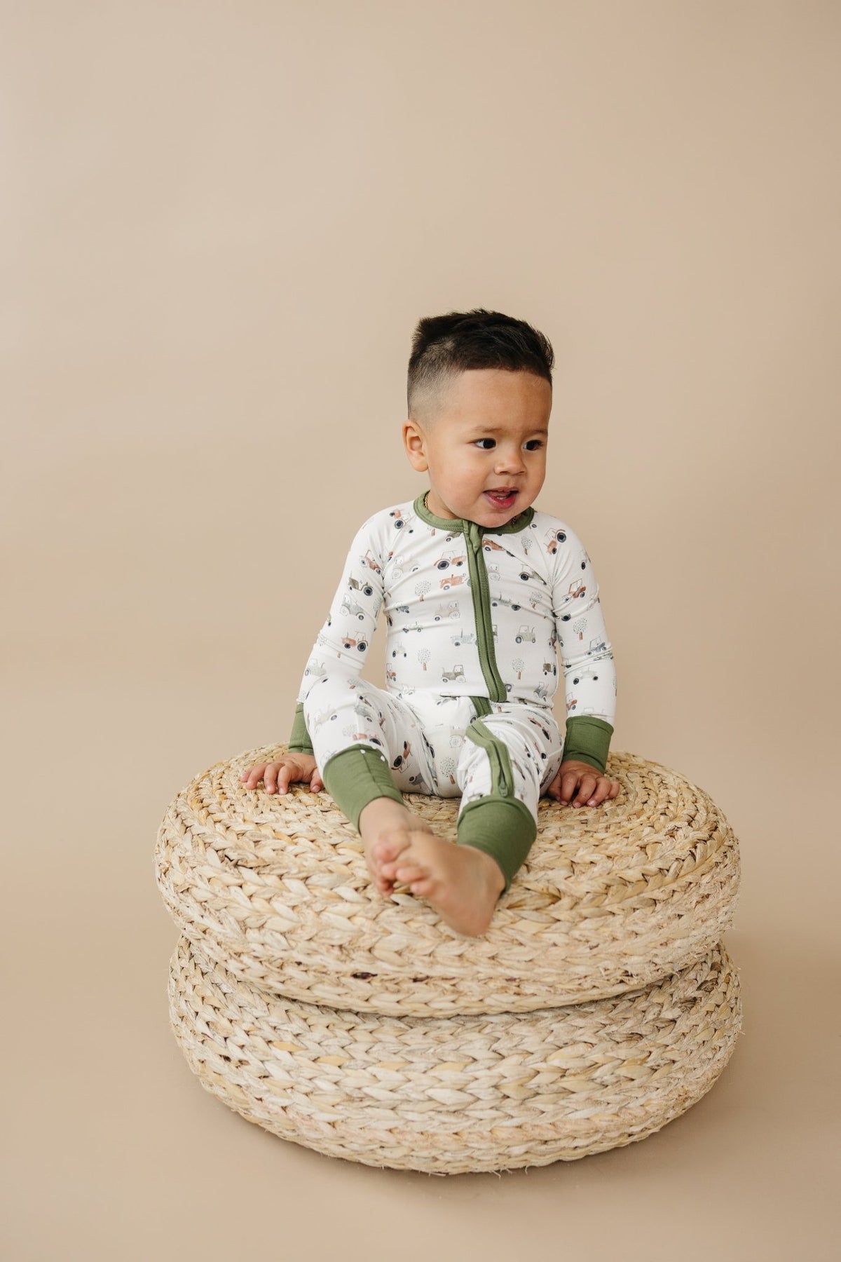 Tiny Tractors Bamboo Zippy Pajamas - Shop Avnu
