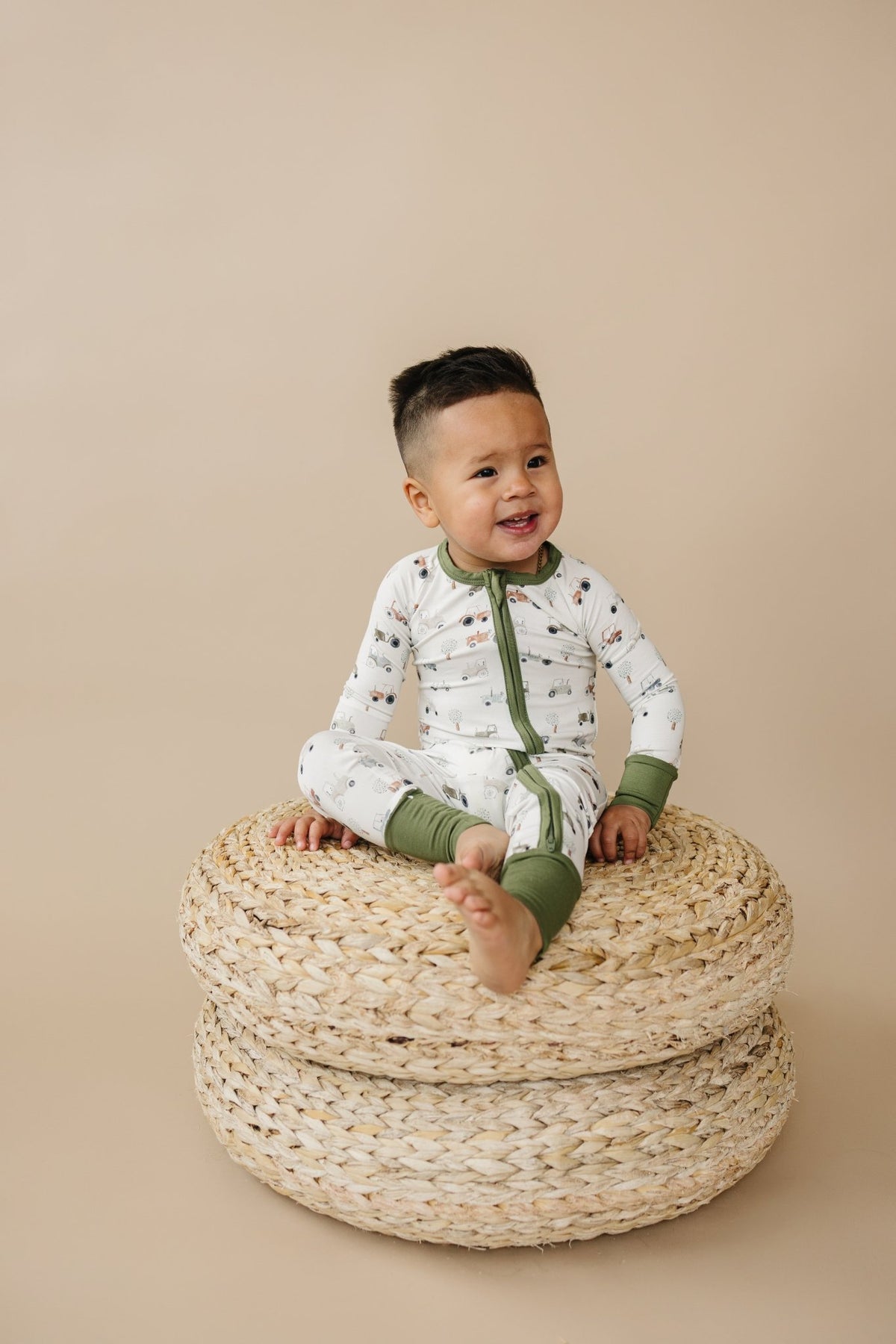 Tiny Tractors Bamboo Zippy Pajamas - Shop Avnu