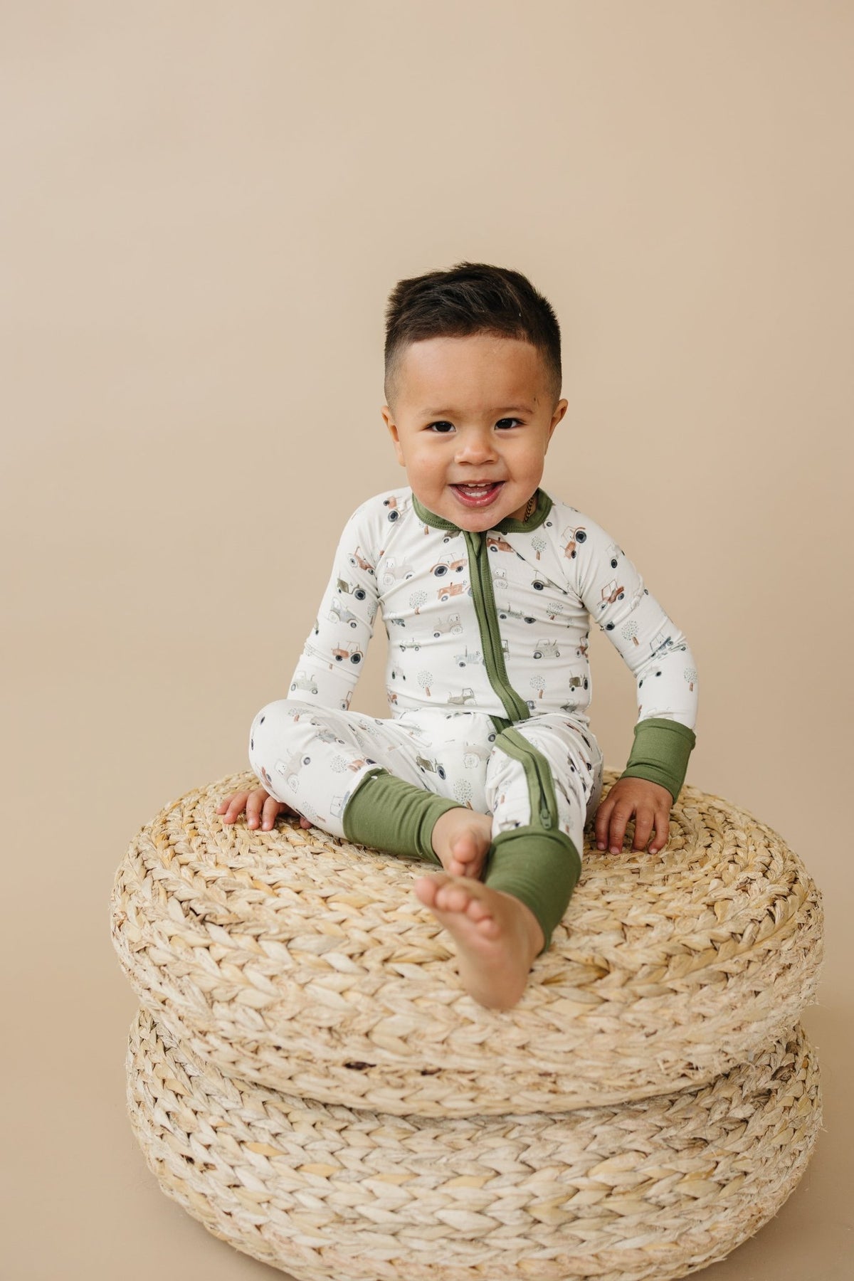 Tiny Tractors Bamboo Zippy Pajamas - Shop Avnu