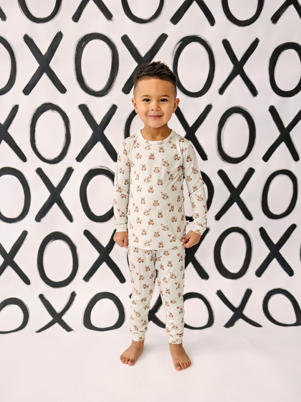 Valentines Teddy Bear 2pc Bamboo Pajamas - Shop Avnu