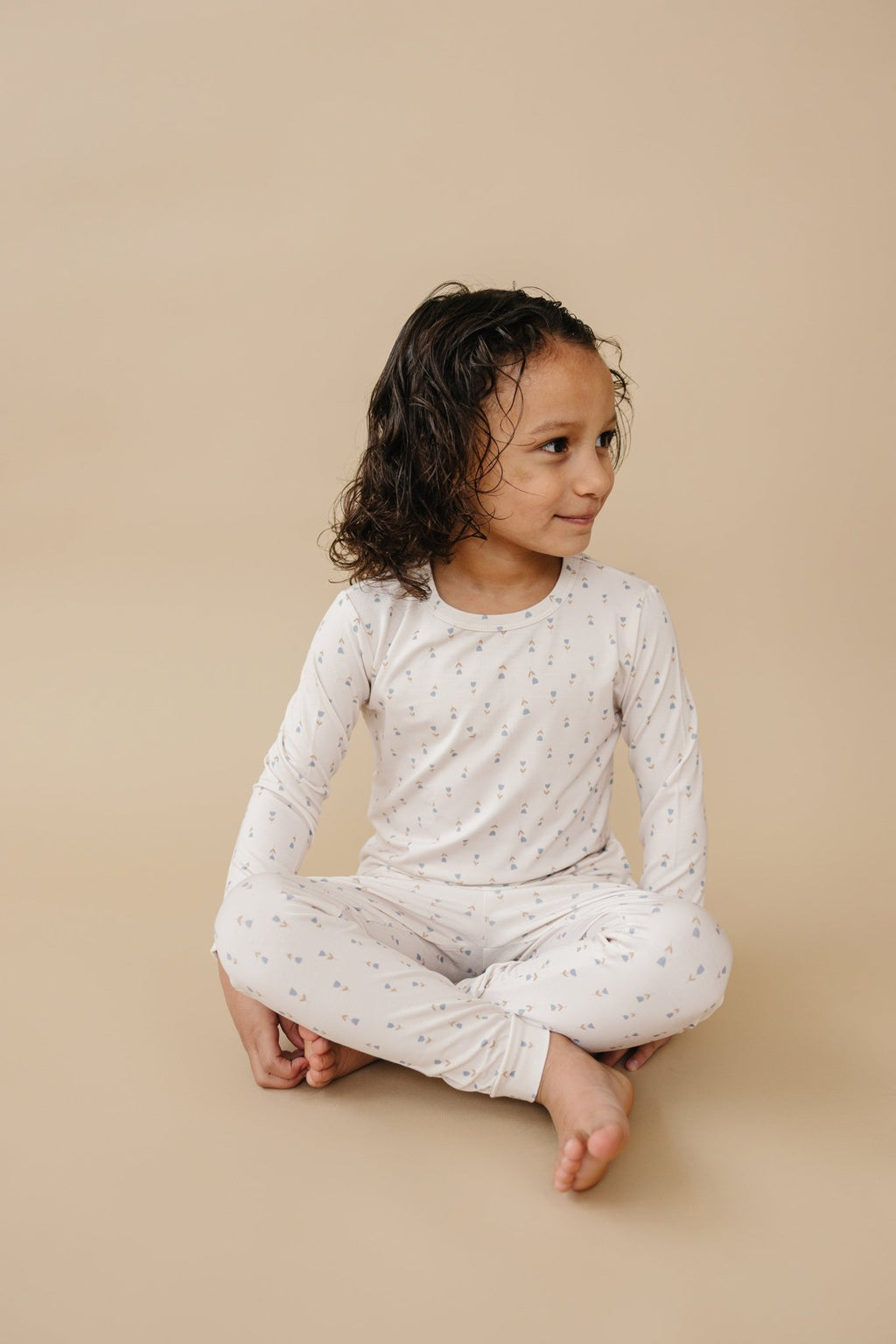 Tiny Tulips 2pc Bamboo Pajamas - Shop Avnu