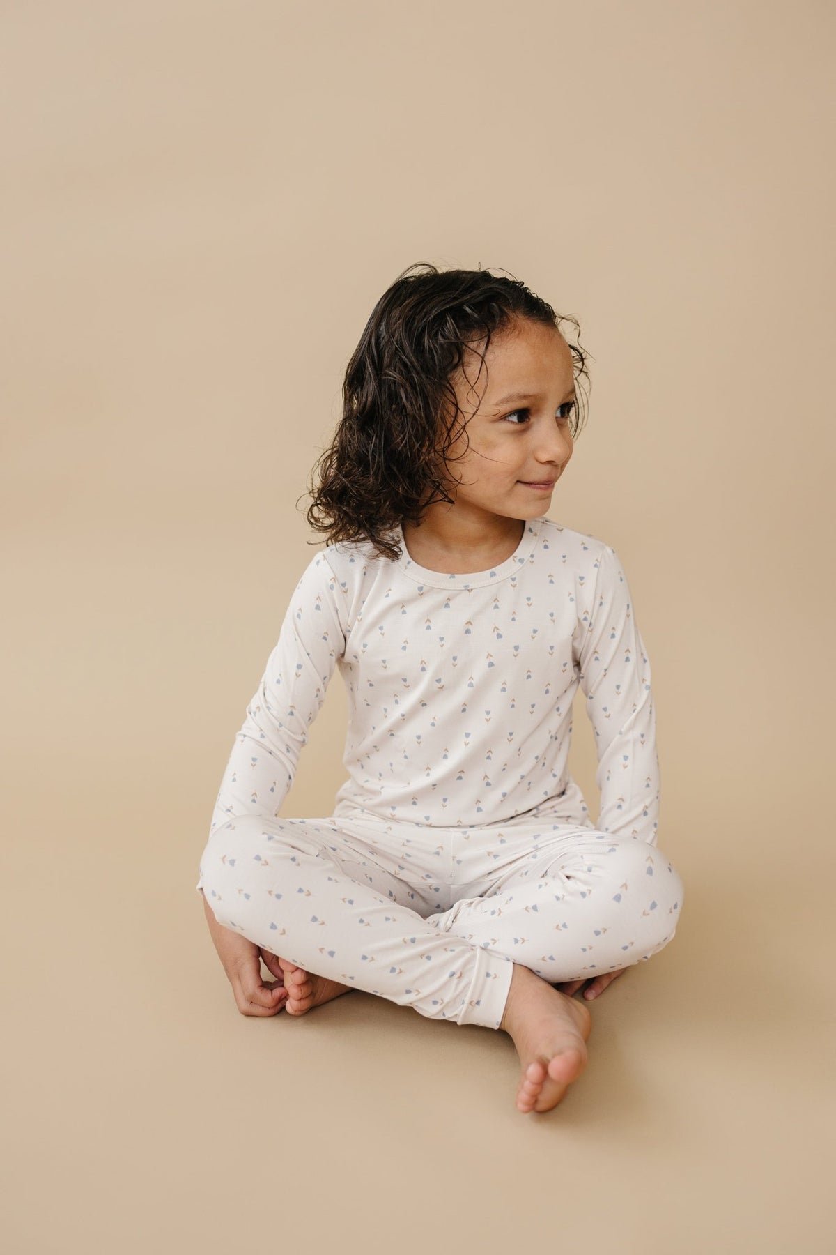 Tiny Tulips 2pc Bamboo Pajamas - Shop Avnu