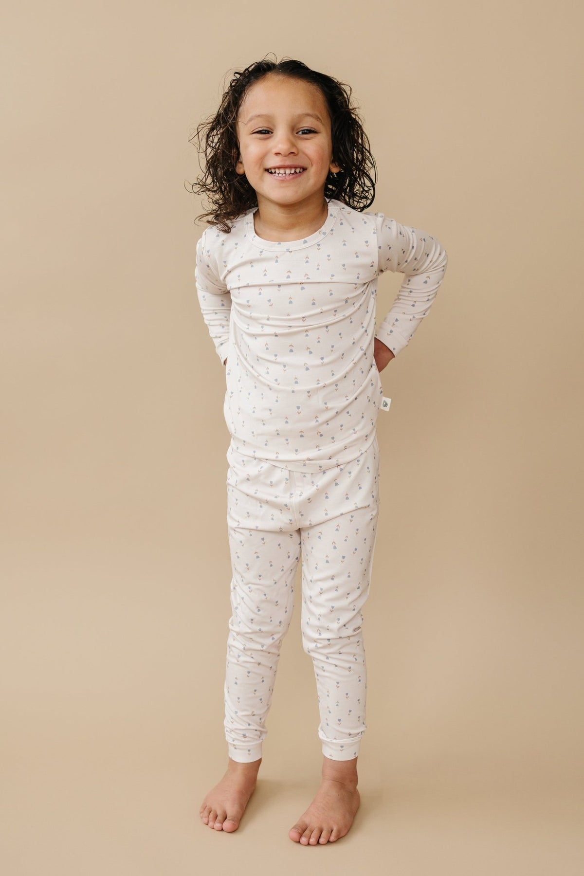 Tiny Tulips 2pc Bamboo Pajamas - Shop Avnu