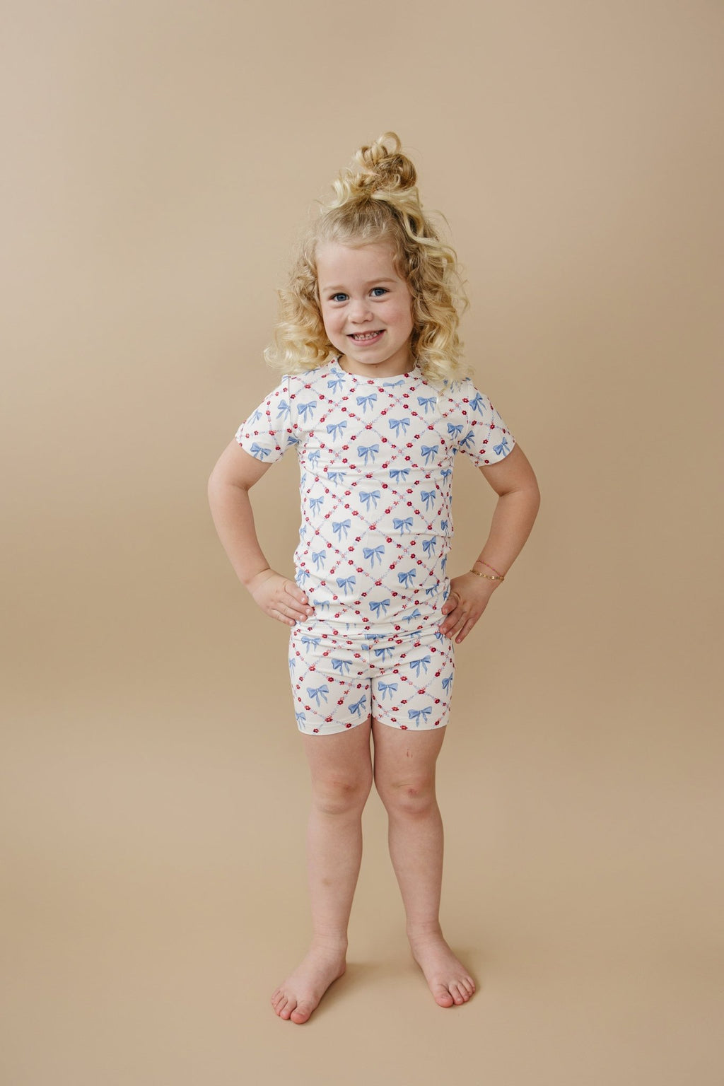 Red White & Bows 2pc Bamboo Pajamas - Shop Avnu