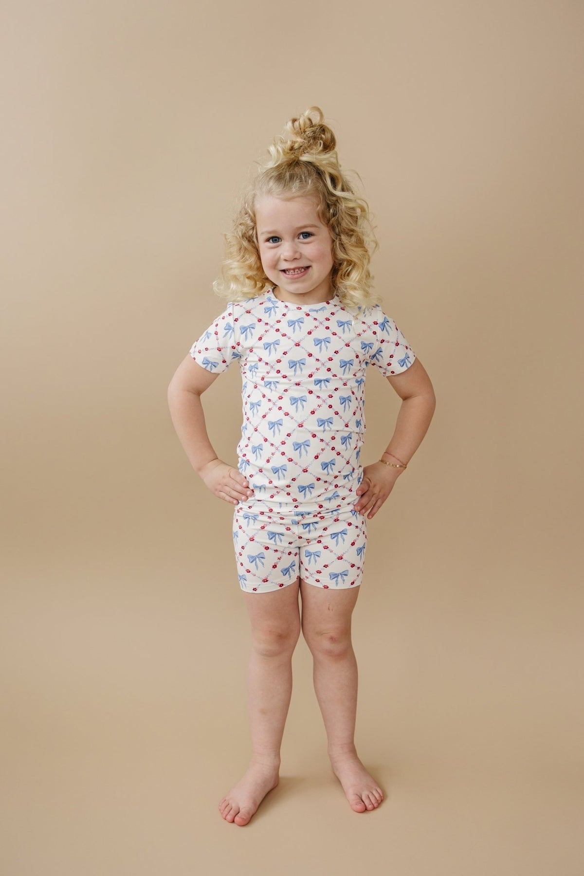 Red White & Bows 2pc Bamboo Pajamas - Shop Avnu