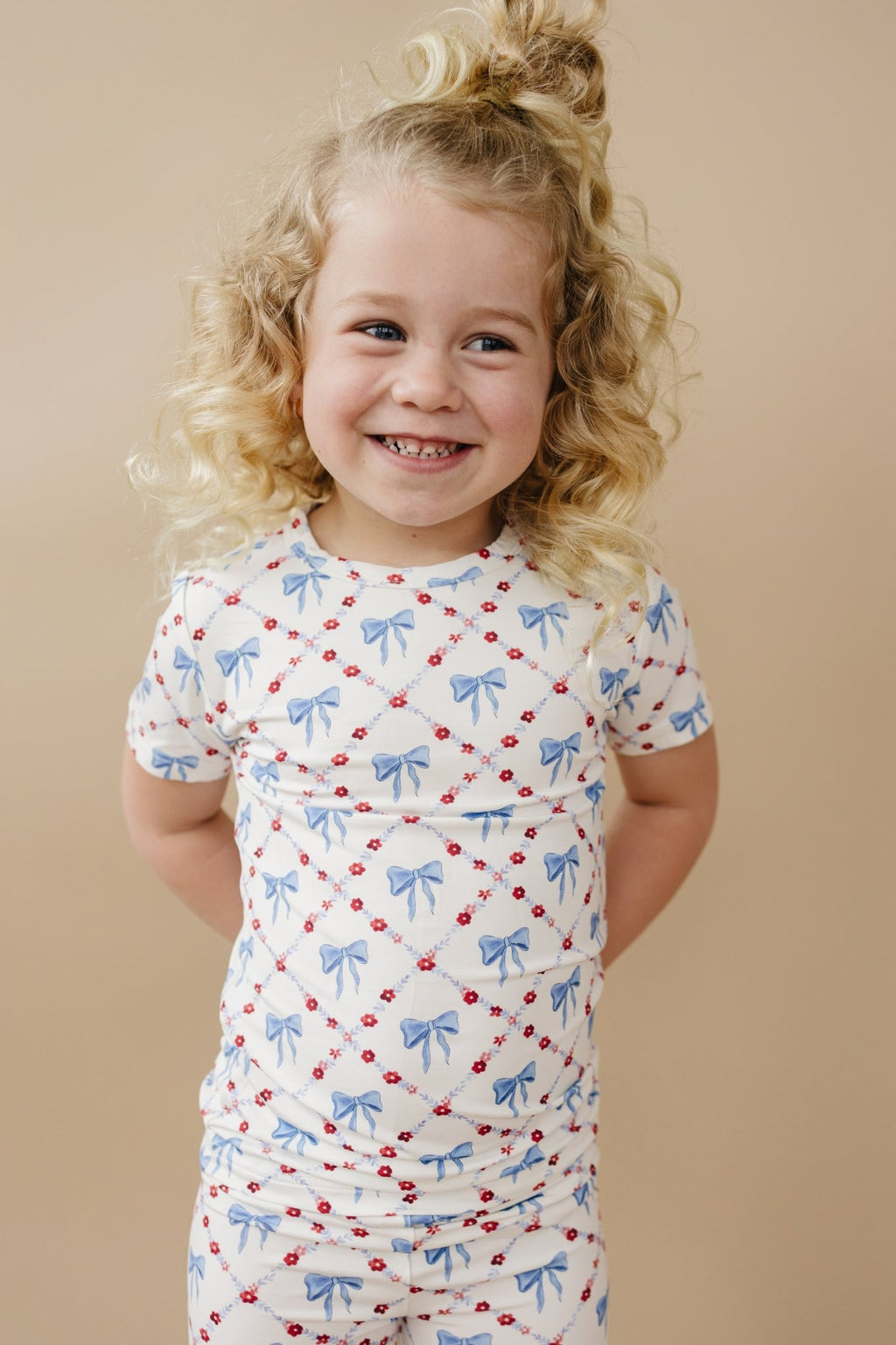Red White & Bows 2pc Bamboo Pajamas - Shop Avnu