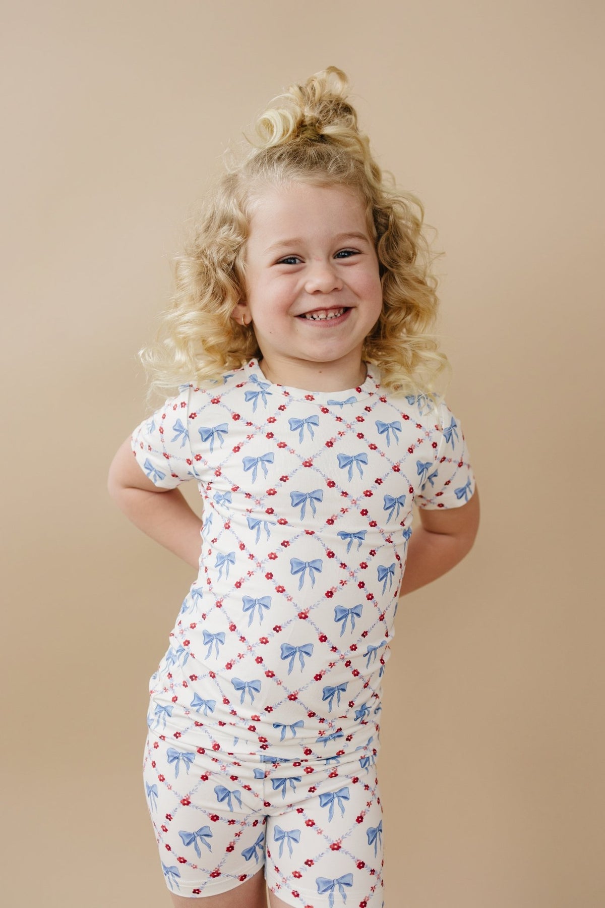 Red White & Bows 2pc Bamboo Pajamas - Shop Avnu