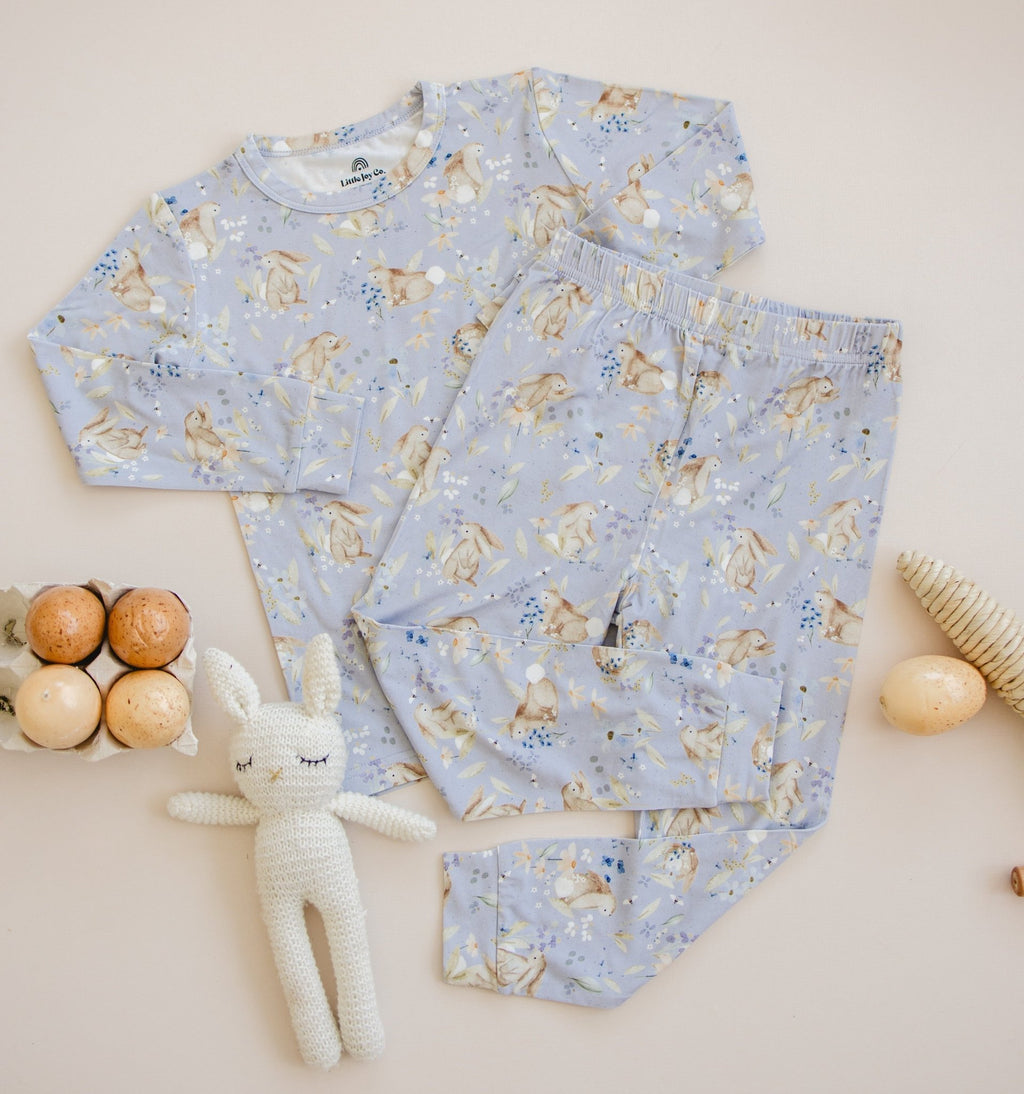 Bunny Blossoms 2pc Bamboo Pajamas - Shop Avnu