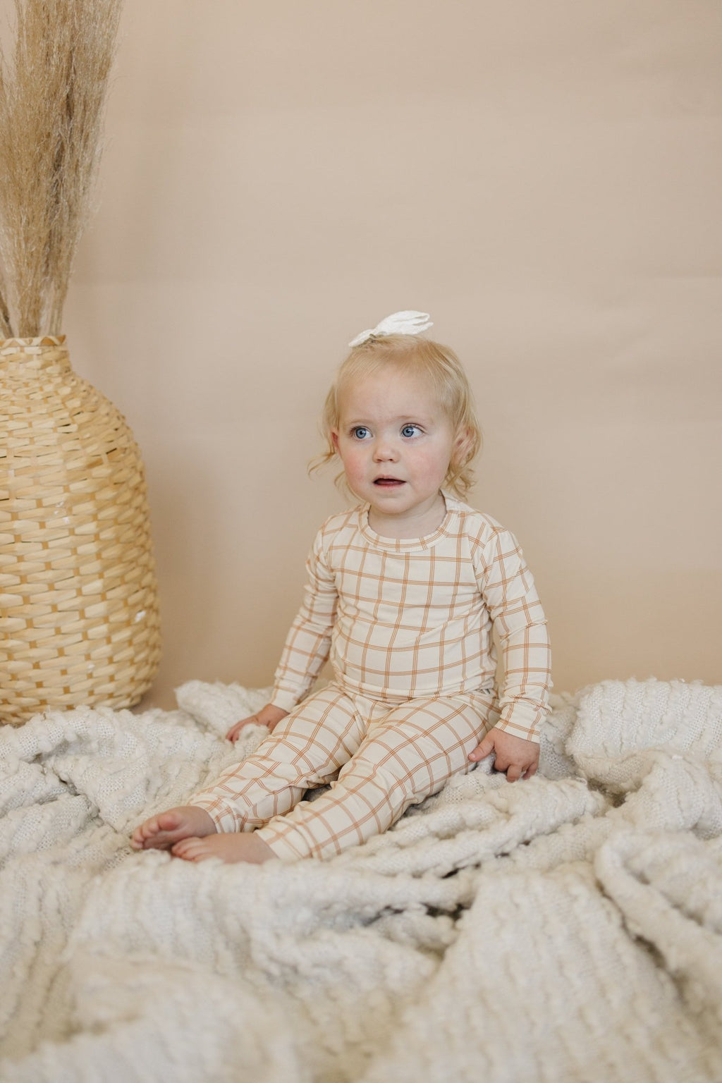 Burnt Orange Plaid 2pc Bamboo Pajamas - Shop Avnu