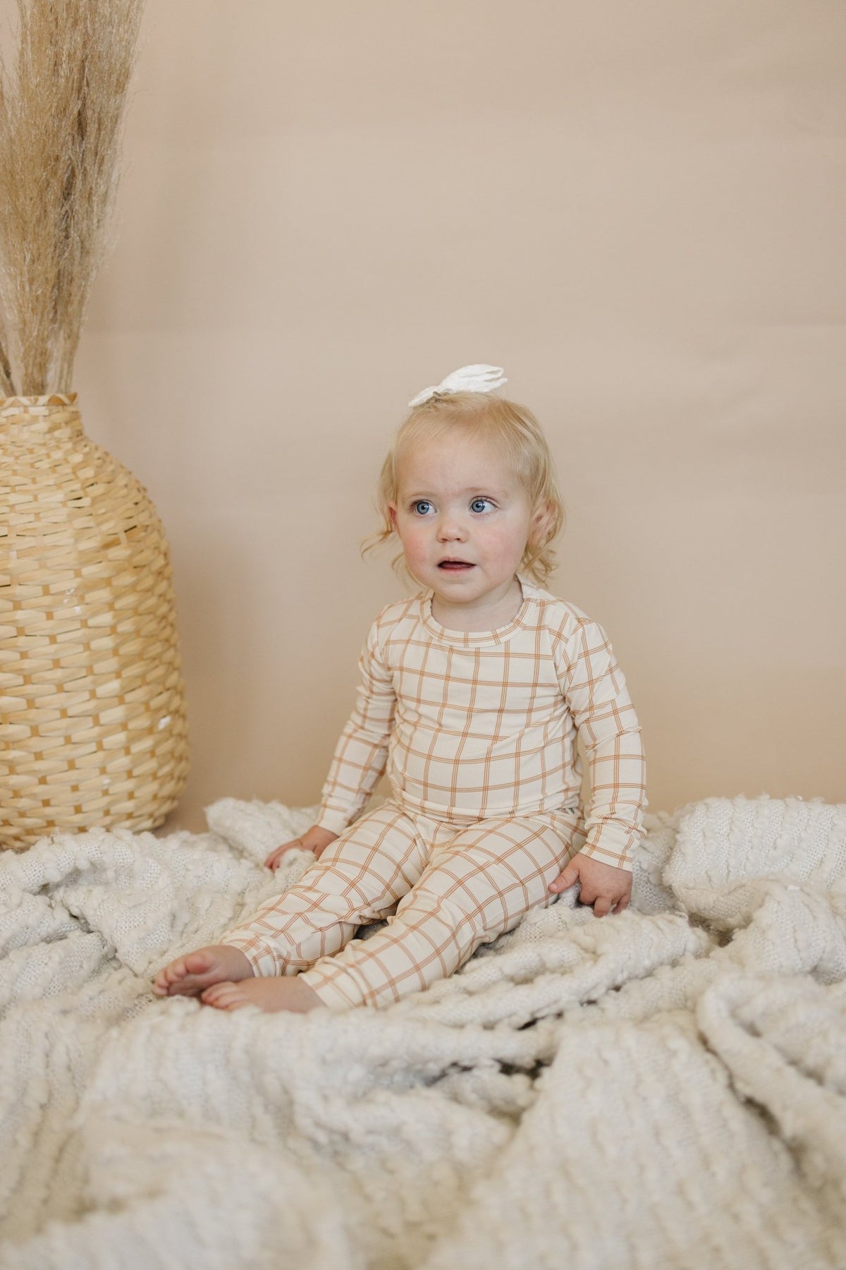 Burnt Orange Plaid 2pc Bamboo Pajamas - Shop Avnu