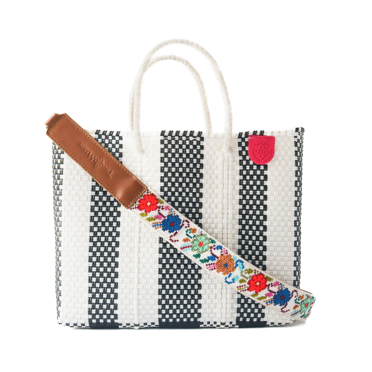 Zebra Medium Woven Resort Crossbody Bag