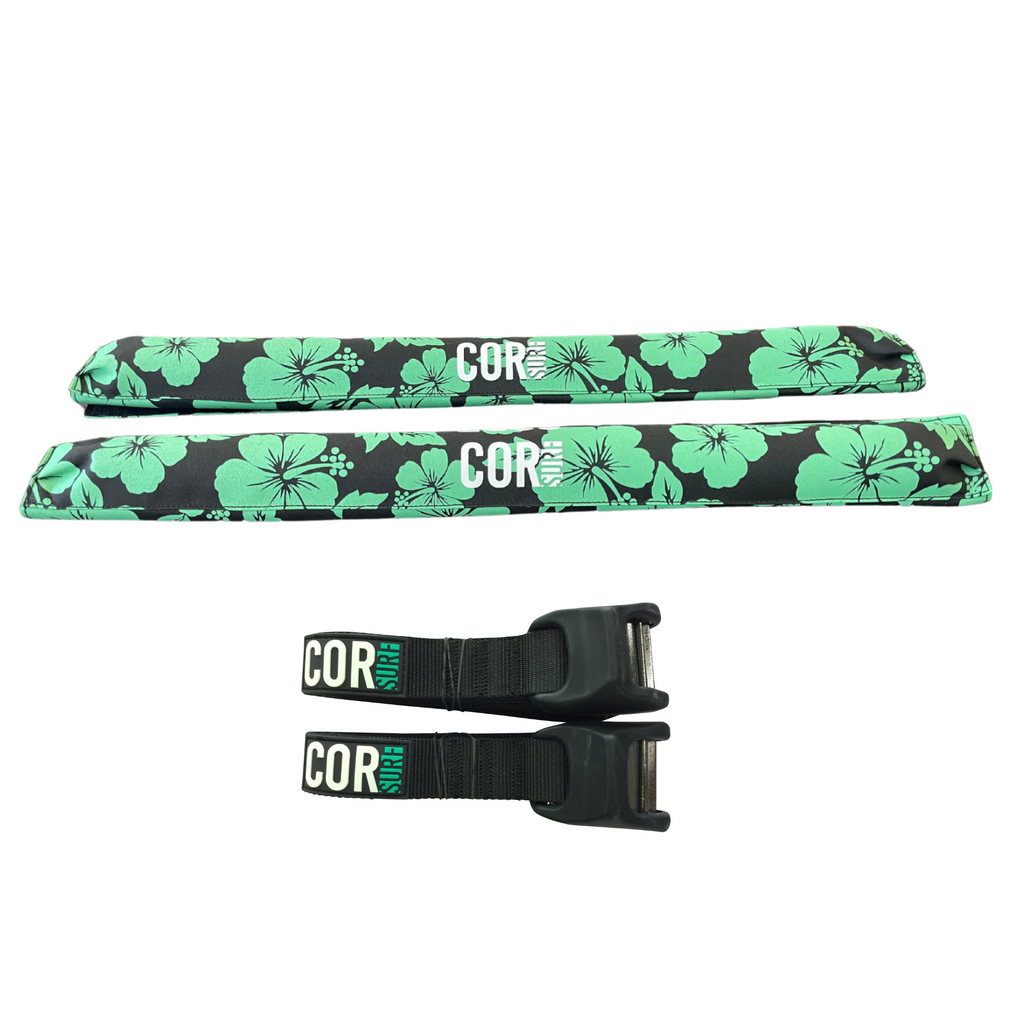 Aero Roof Rack Pad with 10' Scratch-Resistant Tie Downs(Flat Bars)