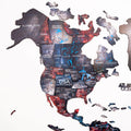 3D Wooden World Map Alcor