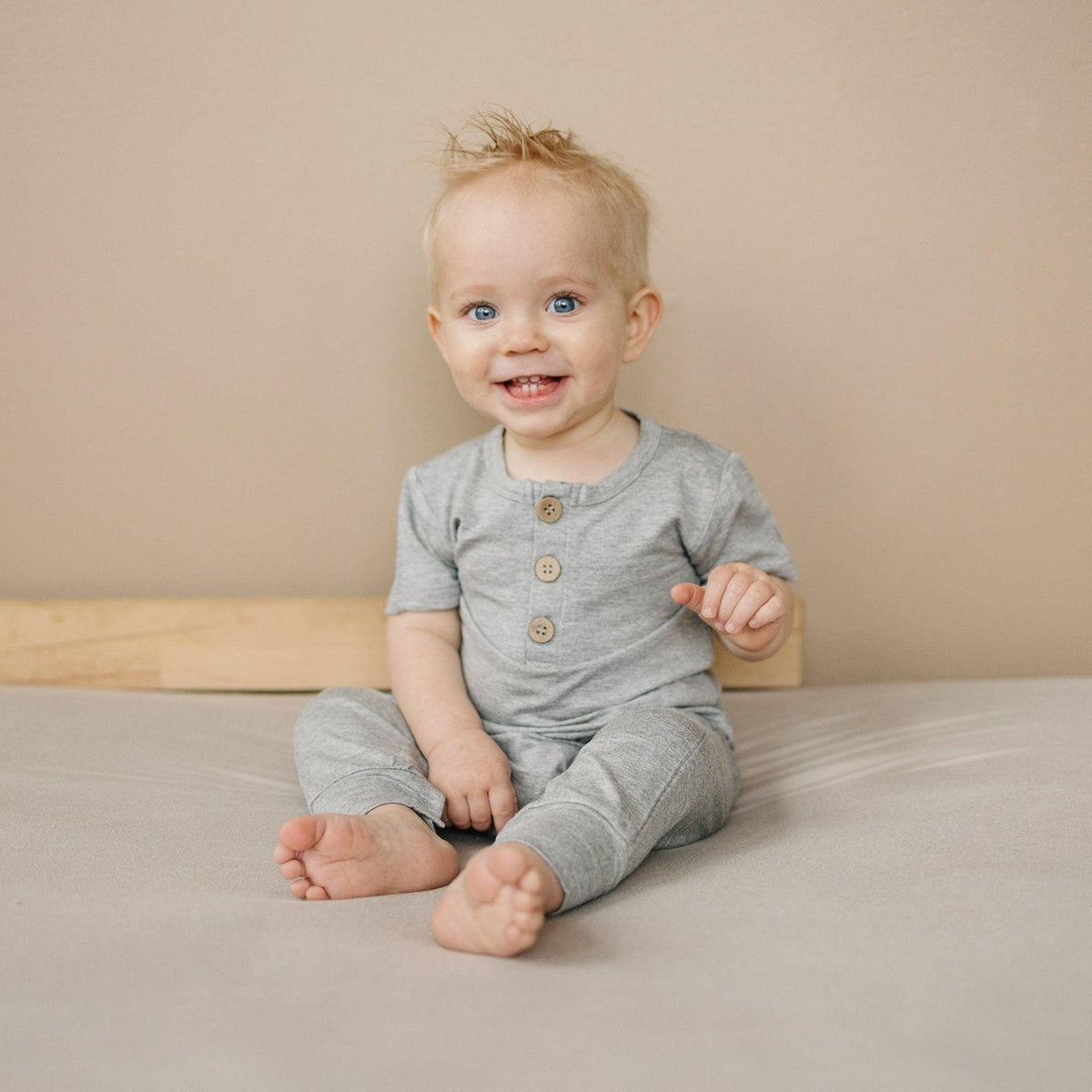 Bamboo Henley Romper - Shop Avnu