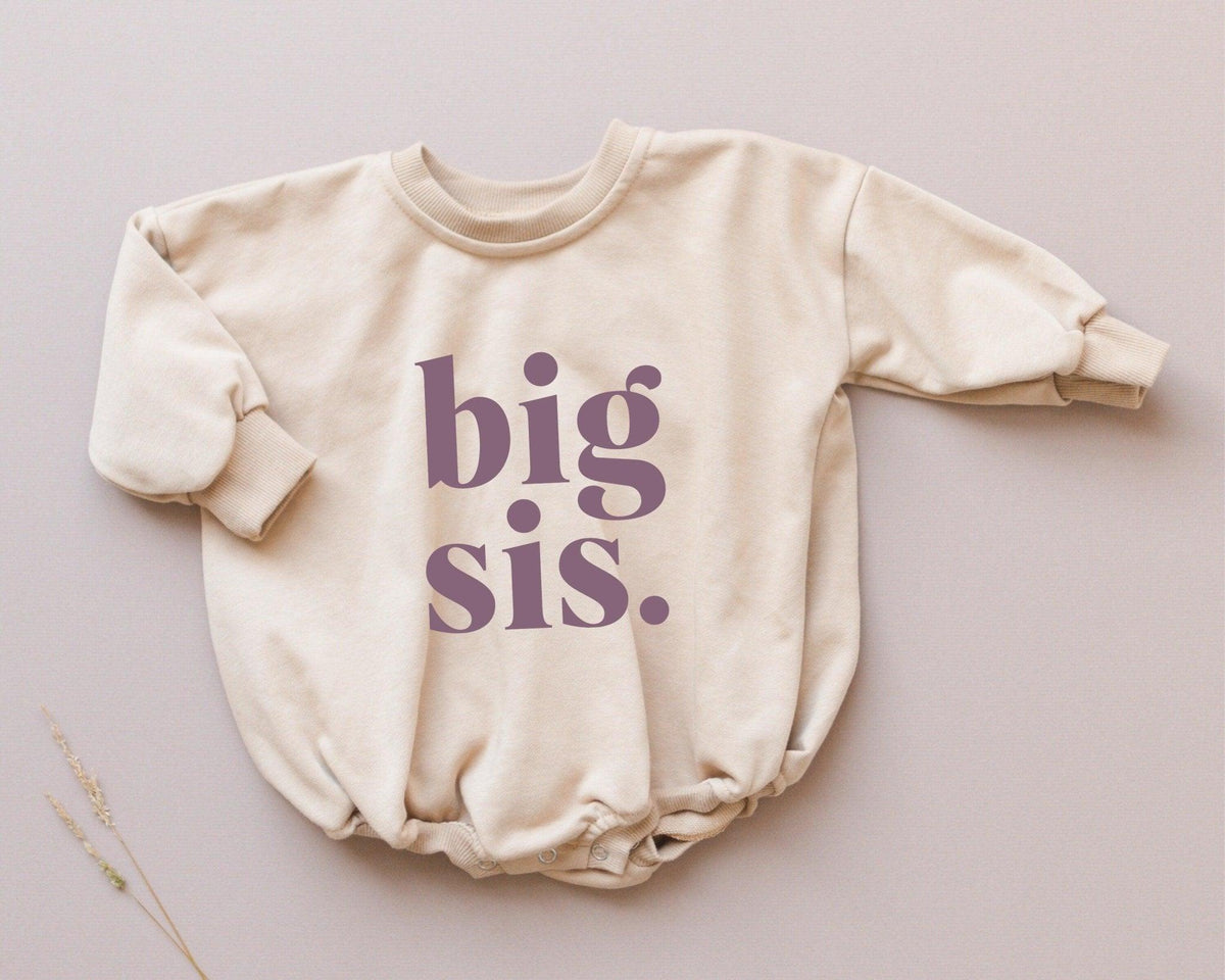 Big Sis Sweatshirt Romper - more colors - Shop Avnu