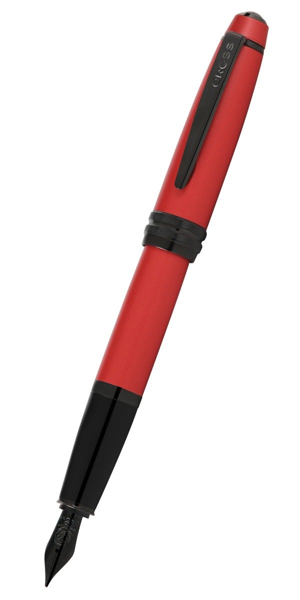 Bailey™ Matte Red Lacquer Stainless Steel Fine Nib Fountain Pen