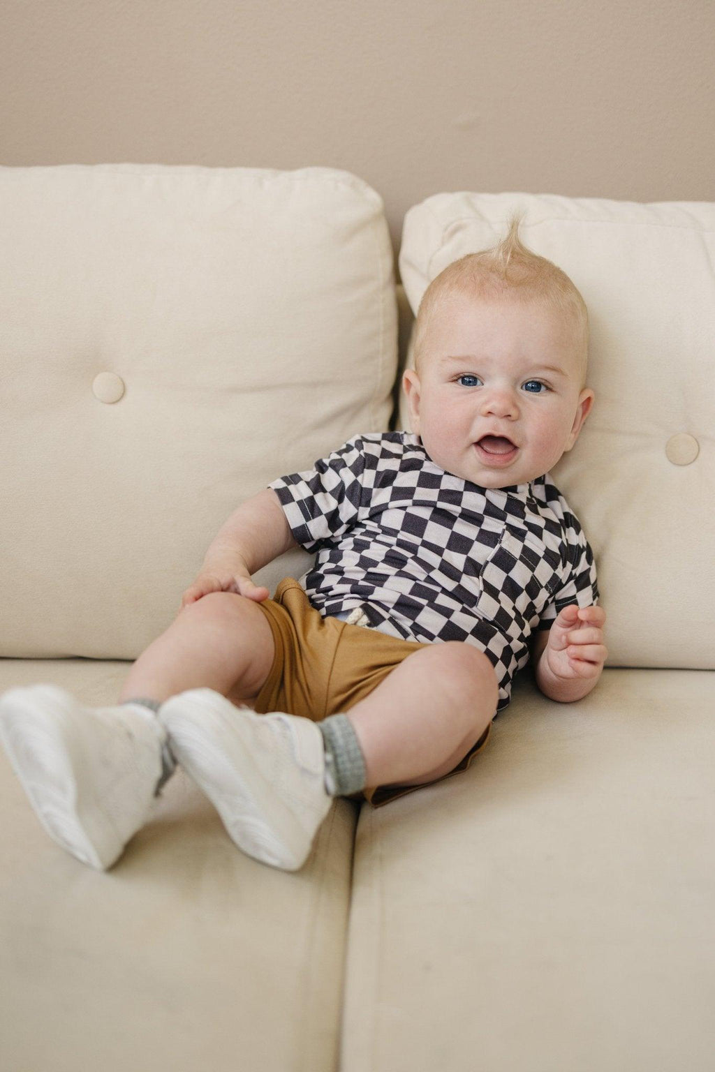 Black Checkered Bamboo Tee - Shop Avnu