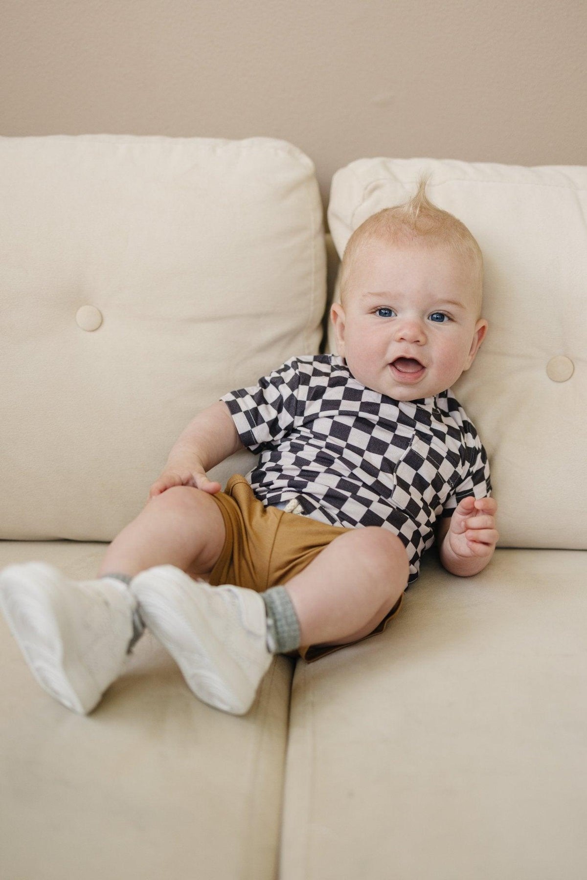 Black Checkered Bamboo Tee - Shop Avnu