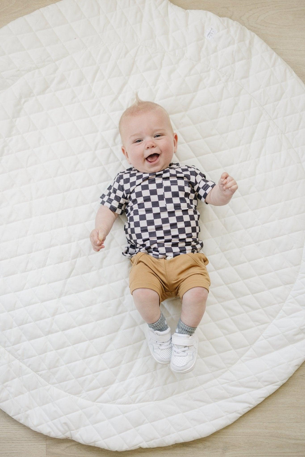 Black Checkered Bamboo Tee - Shop Avnu