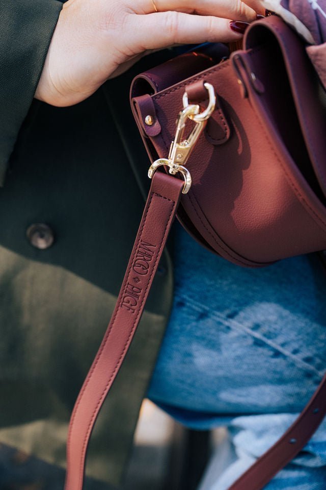 Burgundy Semi - Circle Crossbody Bag - Shop Avnu