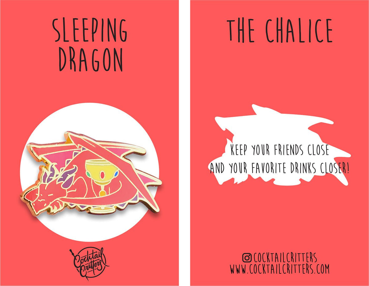 Dragon x Wine Chalice Pin - Shop Avnu