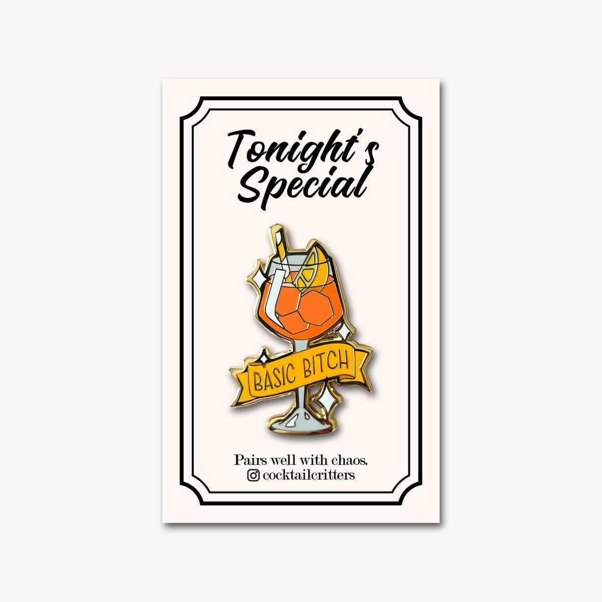 Aperol Spritz (Basic Bitch) Cocktail Pin - Shop Avnu