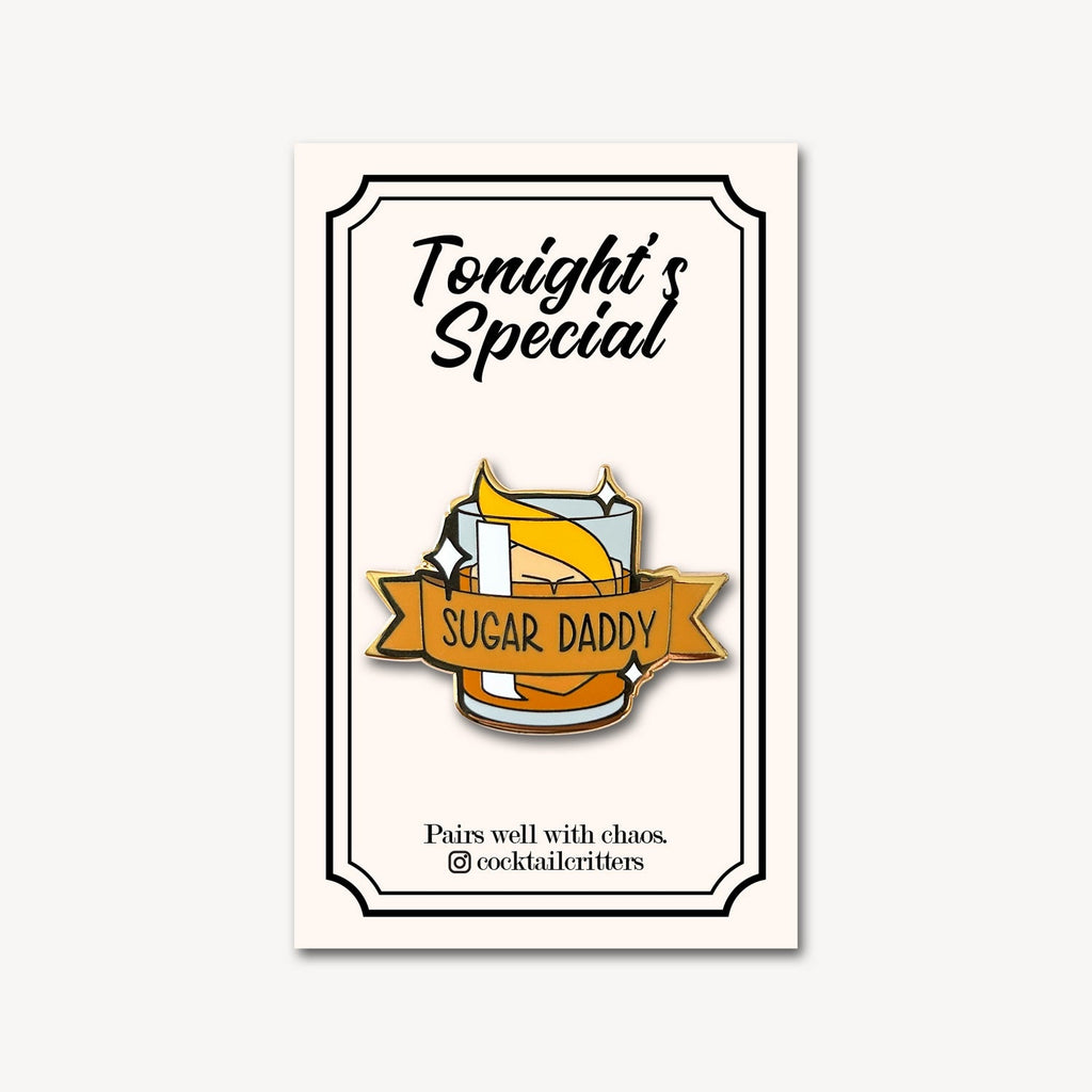 Old Fashioned (Sugar Daddy) Cocktail Pin - Shop Avnu