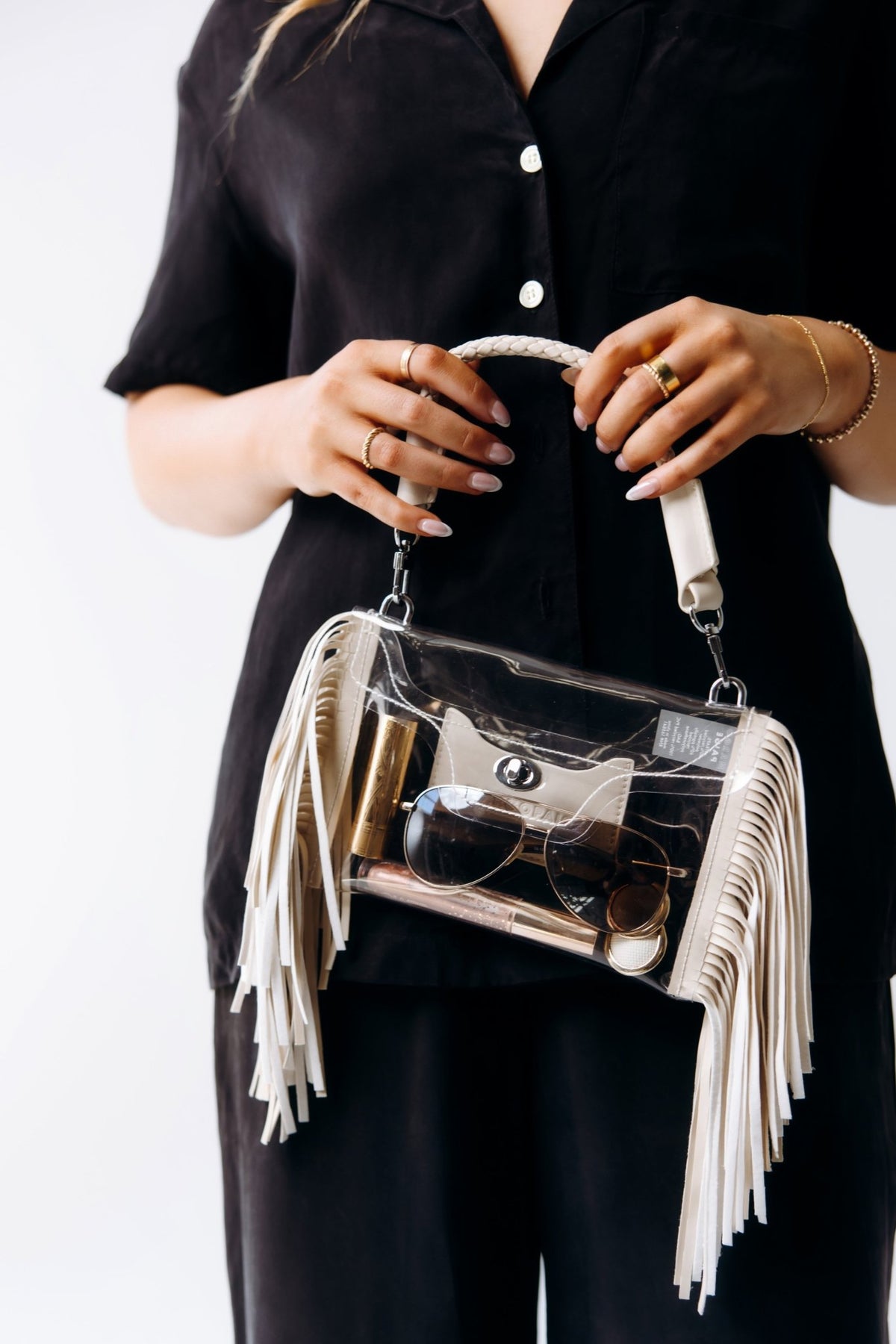 Clear Fringe Crossbody - Shop Avnu