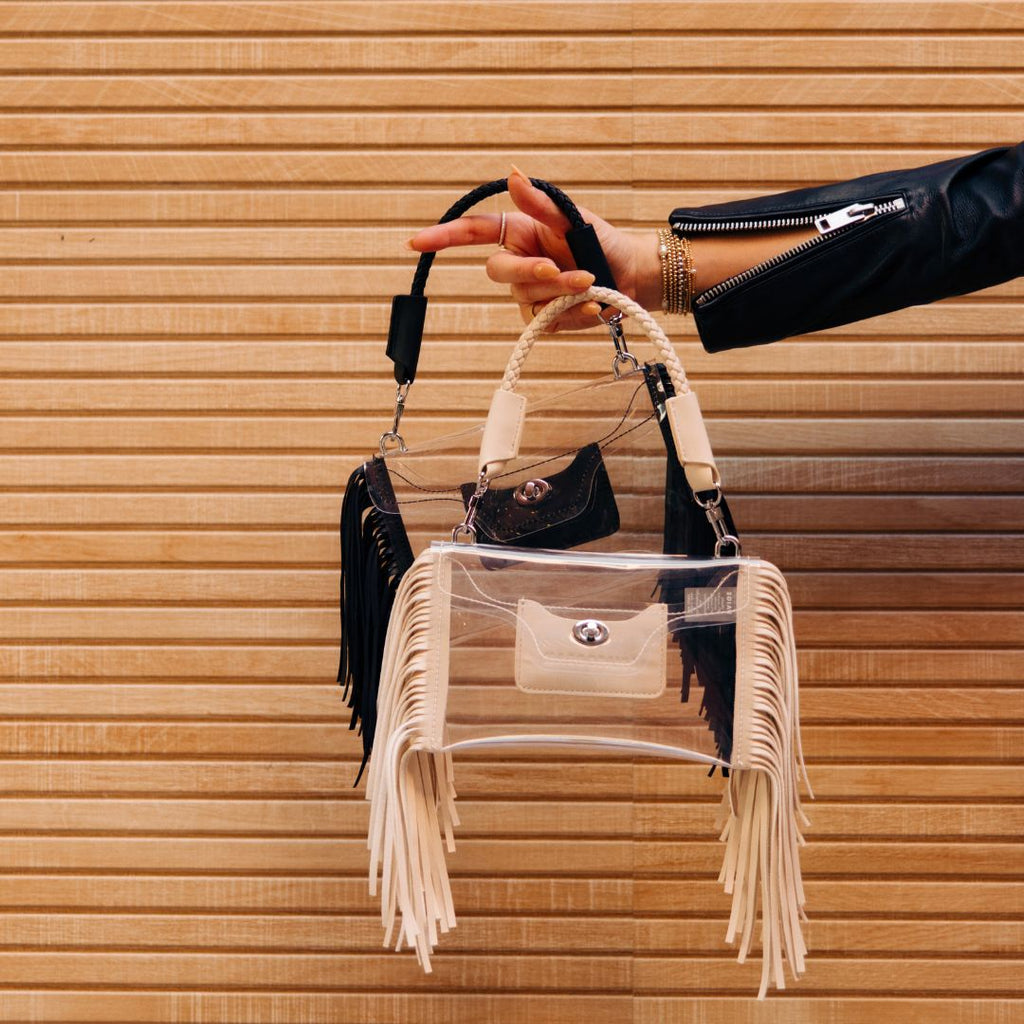 Clear Fringe Crossbody - Shop Avnu