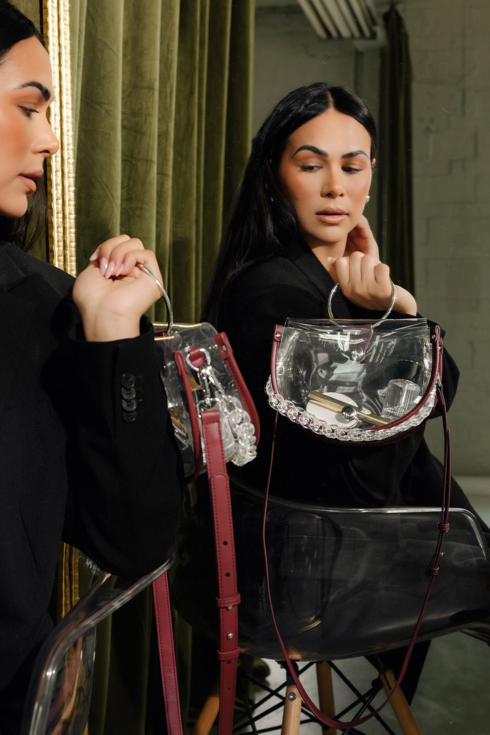 Clear Semi - Circle Crossbody - Shop Avnu